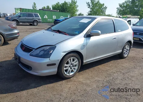 2002 Honda Civic Si из США, поврежденный, VIN SHHEP33532U304730